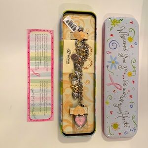 Brighton Limited Edition Power of Pink Breast Cancer Charm Bracelet and Watch